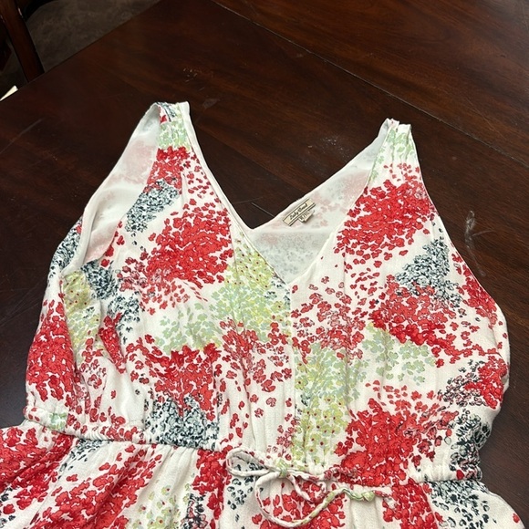 Lucky Brand Low V -Neck Drawstring Waist Fully Lined Sleeveless  Maxi Dress XL - Picture 3 of 11